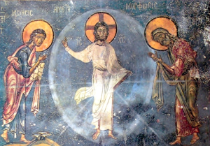 Η Μεταμόρφωση. Υπέροχη τοιχογραφία στον Άγιο Νικόλαο, Κασνίτζη, Καστοριάς. 12ος αιών.