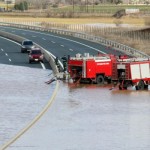 Κλειστή η Εγνατία οδός στα Κοίλα Κοζάνης λόγω μεγάλης συσσώρευσης νερού!