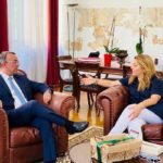 Γούνα και ΛΑΡΚΟ στη συνάντηση Μαρίας Αντωνίου με τον υπουργό Οικονομικών Χρήστο Σταϊκούρα