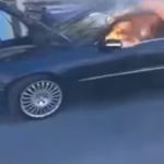 Βίντεο από φωτιά σε ΙΧ αυτοκίνητο  στην Καστοριά