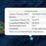 Σεισμός πριν λίγο στην Κρήτη 6,3 Ρίχτερ