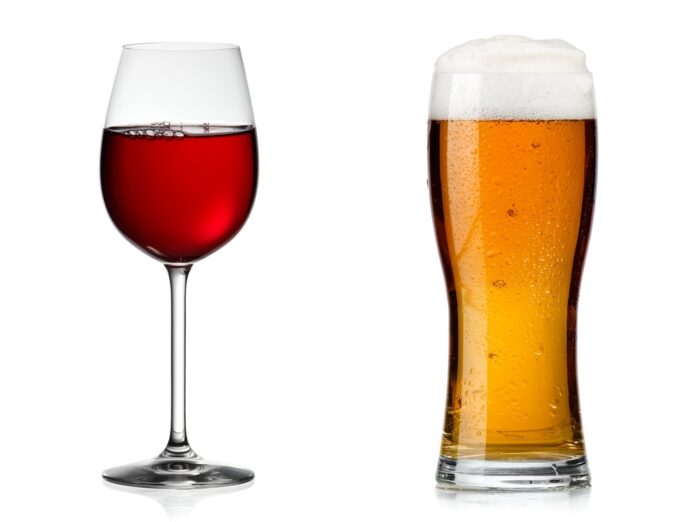 Red,Wine,Glass,Vs,Beer,Glass
