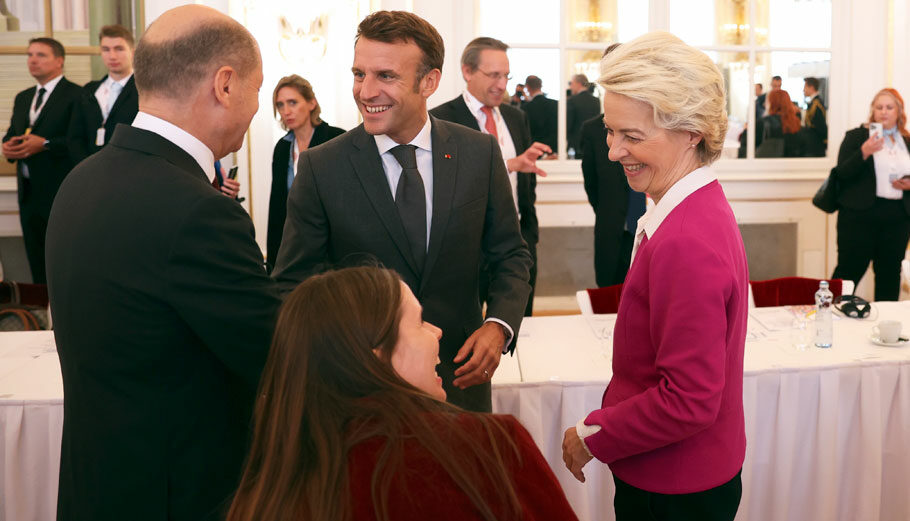 scholz-macron-leyen-Jakobsdottir-910x521