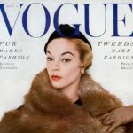 a vogue cover of jean patchett wearing a fur wrap horst p horst